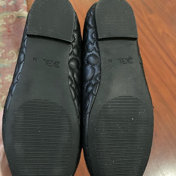 Girls Zara Mickey Mouse ballet flat shoe black padded Disney size EU 34 US 2.5 - Picture 12 of 16